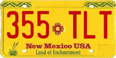 NM license plate 355TLT