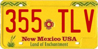 NM license plate 355TLV