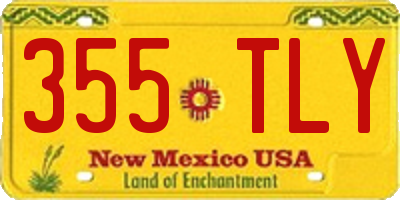 NM license plate 355TLY