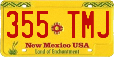 NM license plate 355TMJ