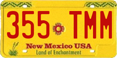 NM license plate 355TMM