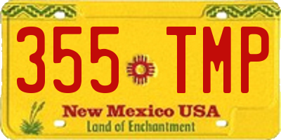 NM license plate 355TMP