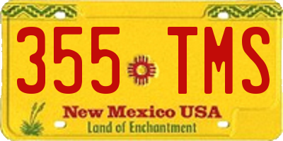 NM license plate 355TMS