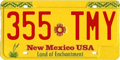 NM license plate 355TMY