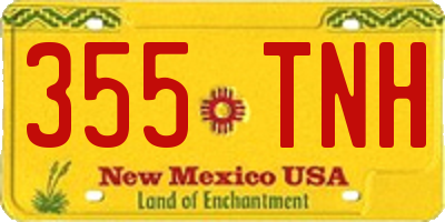 NM license plate 355TNH
