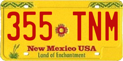 NM license plate 355TNM