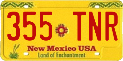 NM license plate 355TNR