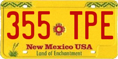 NM license plate 355TPE