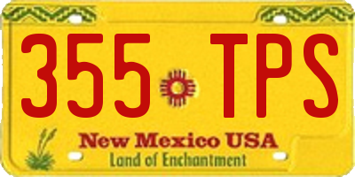 NM license plate 355TPS
