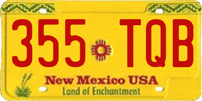 NM license plate 355TQB