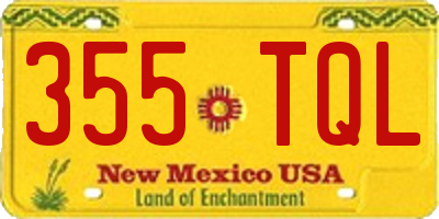 NM license plate 355TQL