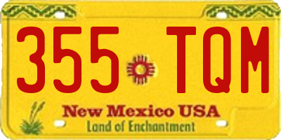 NM license plate 355TQM