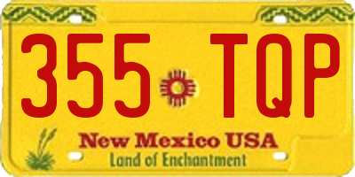 NM license plate 355TQP