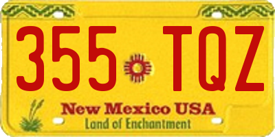 NM license plate 355TQZ