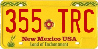 NM license plate 355TRC