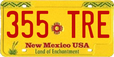 NM license plate 355TRE