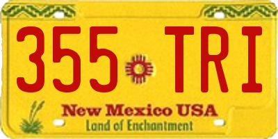 NM license plate 355TRI
