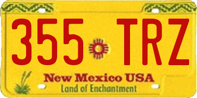 NM license plate 355TRZ