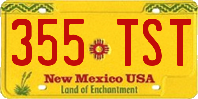 NM license plate 355TST