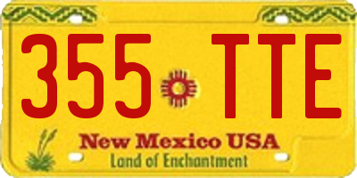 NM license plate 355TTE