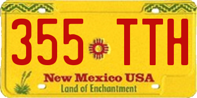 NM license plate 355TTH