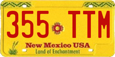 NM license plate 355TTM