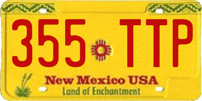 NM license plate 355TTP