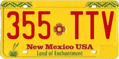 NM license plate 355TTV