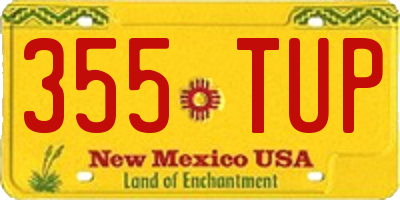 NM license plate 355TUP