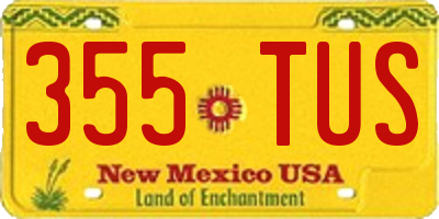 NM license plate 355TUS
