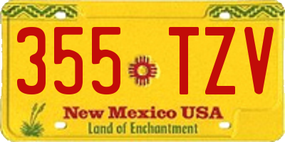 NM license plate 355TZV