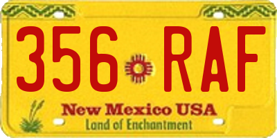 NM license plate 356RAF