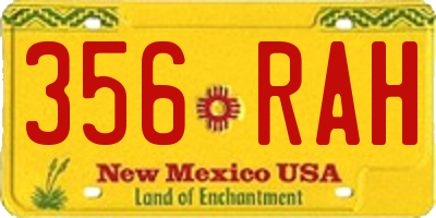 NM license plate 356RAH