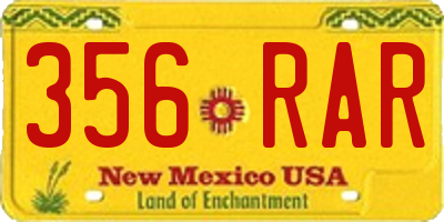 NM license plate 356RAR