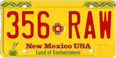 NM license plate 356RAW