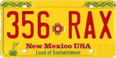 NM license plate 356RAX