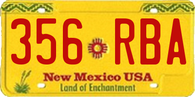 NM license plate 356RBA