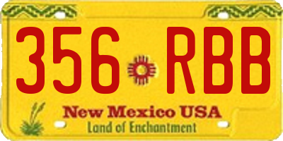 NM license plate 356RBB