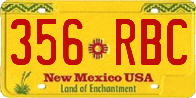 NM license plate 356RBC