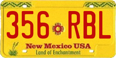 NM license plate 356RBL