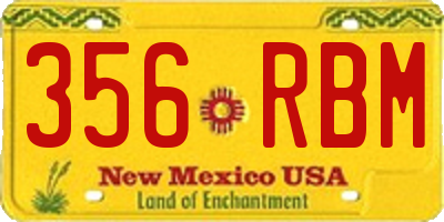 NM license plate 356RBM