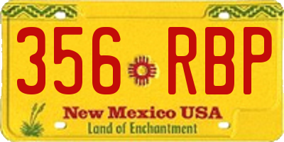 NM license plate 356RBP