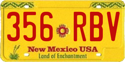 NM license plate 356RBV