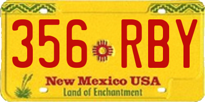 NM license plate 356RBY