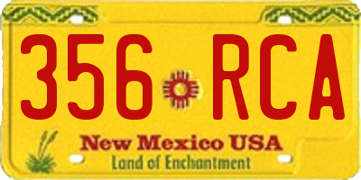 NM license plate 356RCA