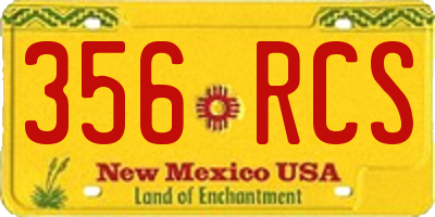 NM license plate 356RCS