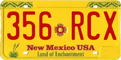 NM license plate 356RCX