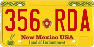 NM license plate 356RDA