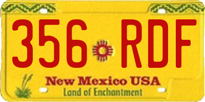 NM license plate 356RDF