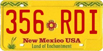NM license plate 356RDI